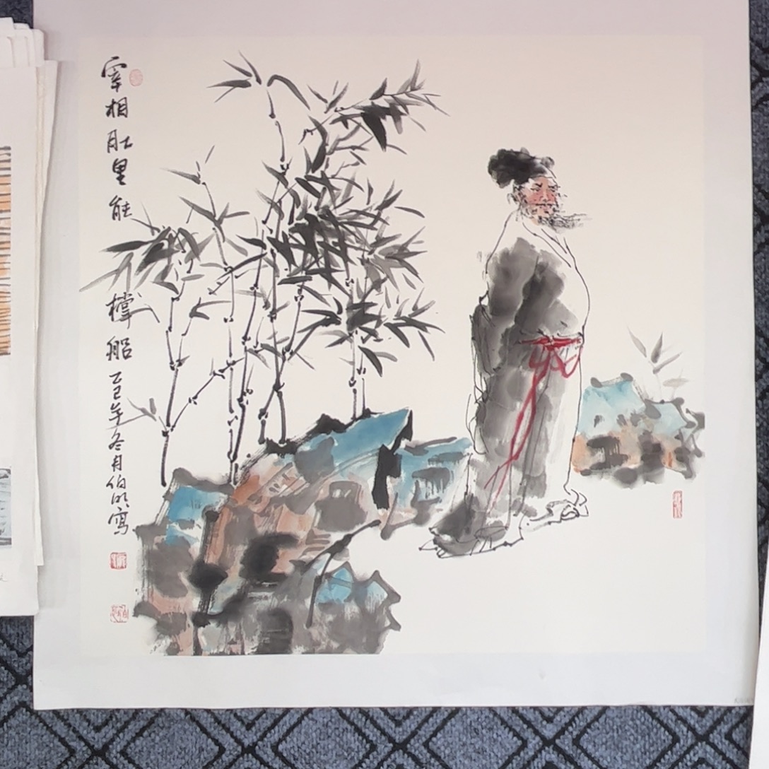 国画四尺斗方人物m