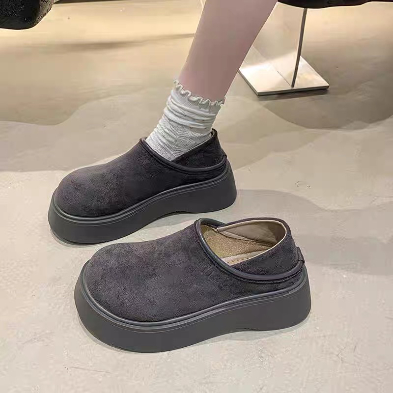 2508厚底增高复古勃肯鞋女春秋季新款不累脚两穿百搭（五公分）