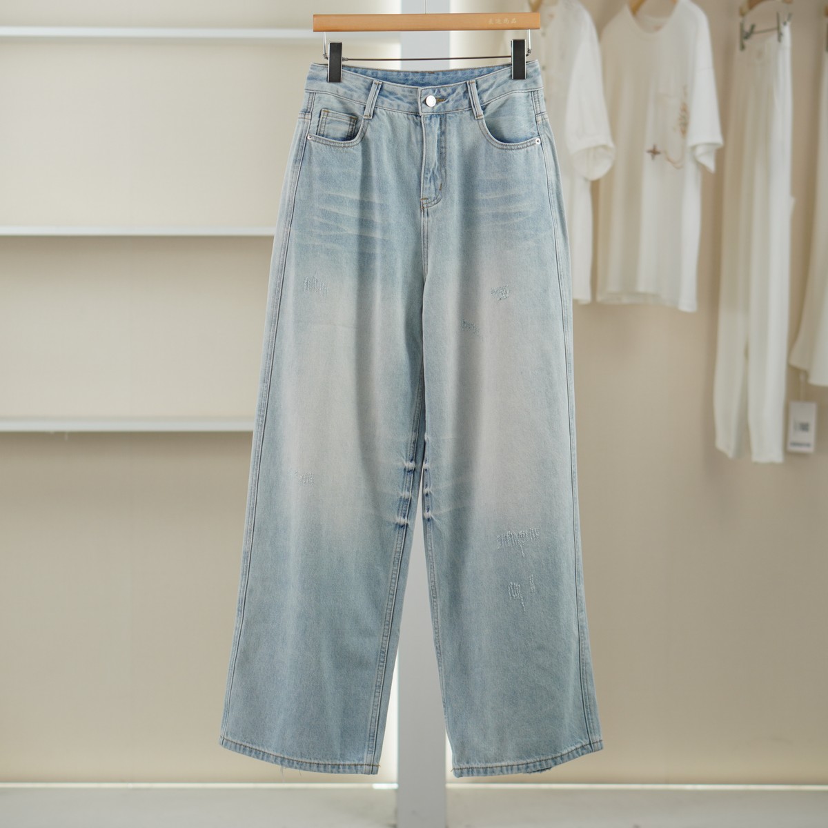 麦迪尚品【文M】5121660 简约百搭水洗牛仔裤春秋女装品牌撤柜