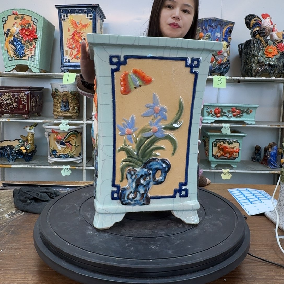 山***风四方盆内口17深度28