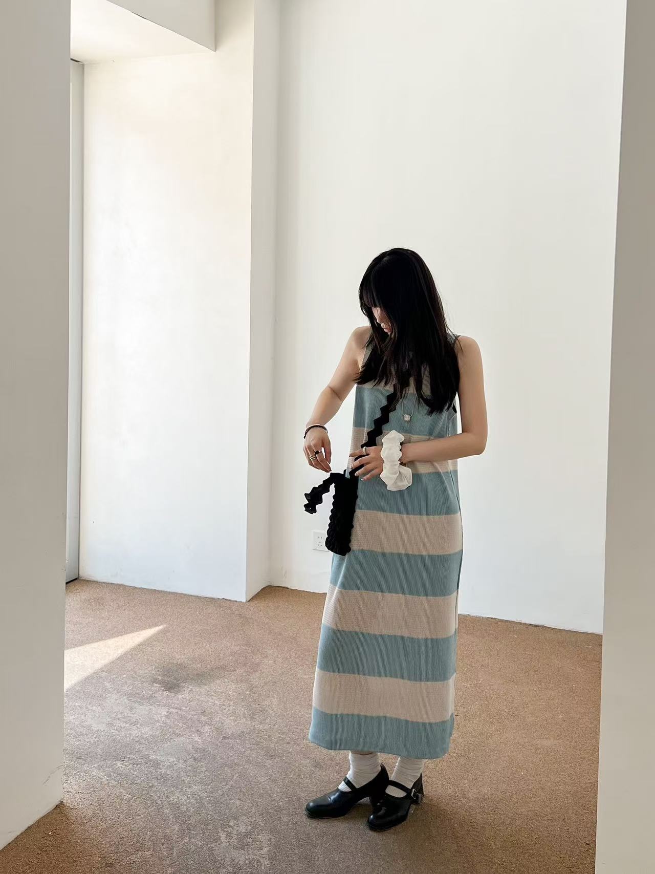 ANNAMOOER 设计师品牌条纹连衣裙 AM71L10