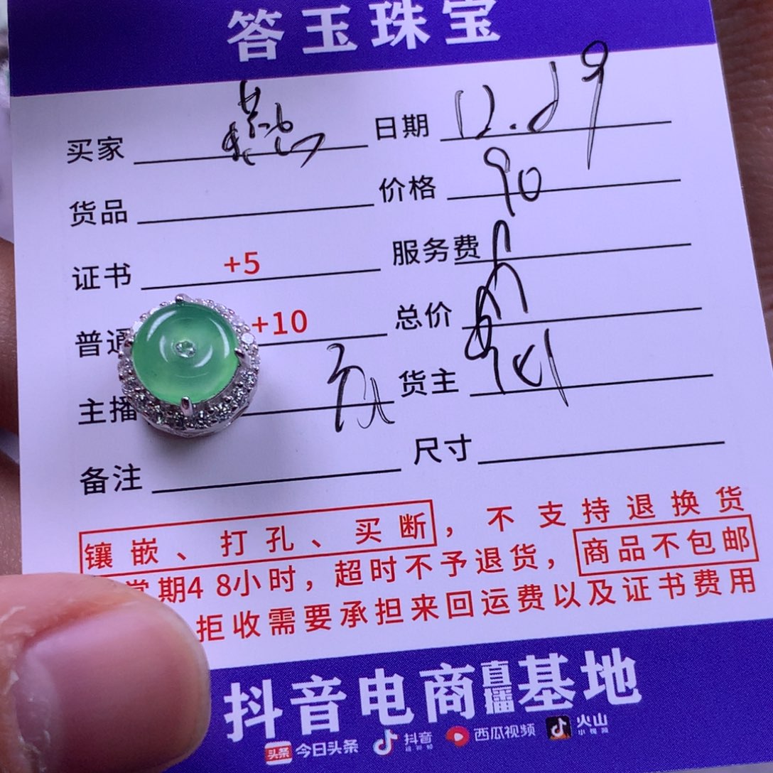 未镶嵌挂件翡翠燕