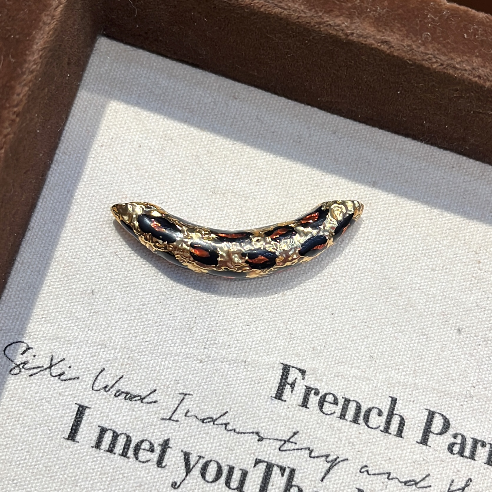 【小凤】18k金豹纹轻奢弯管