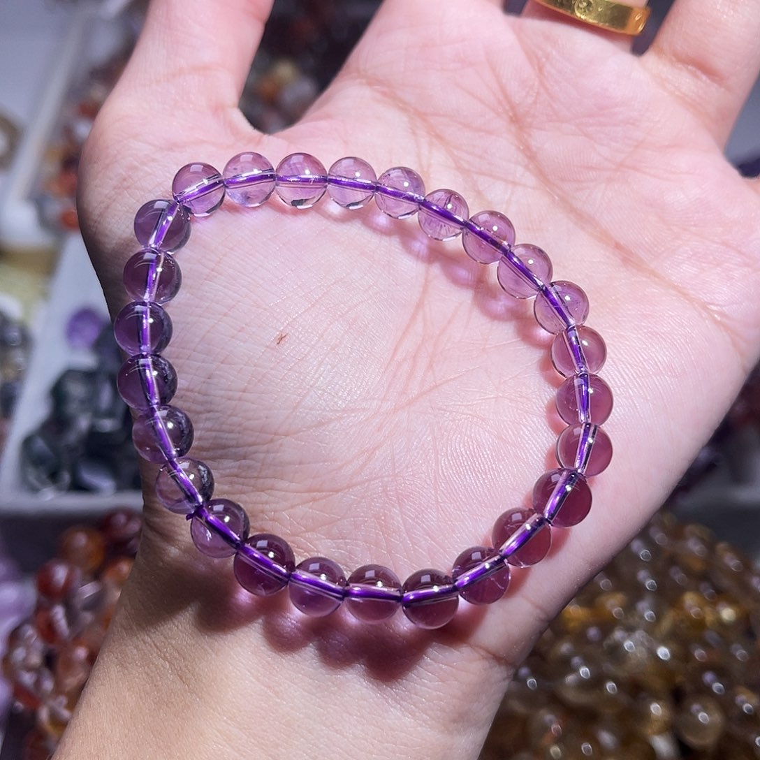 水晶手链未镶嵌巴西紫水晶7