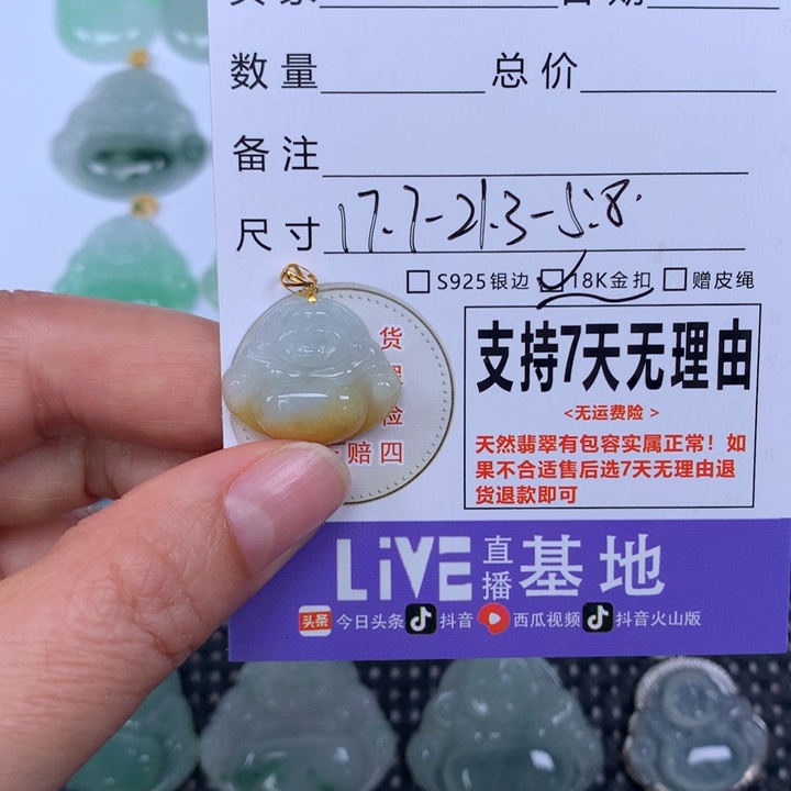 翡翠未镶嵌颈饰天然