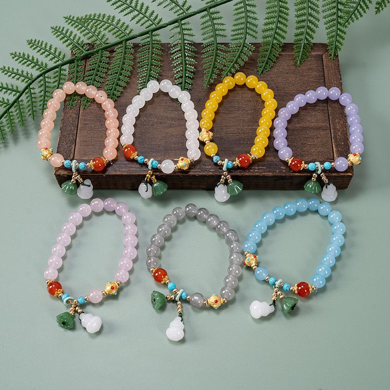 DIY手工琉璃仿玉散珠手串项链珠子