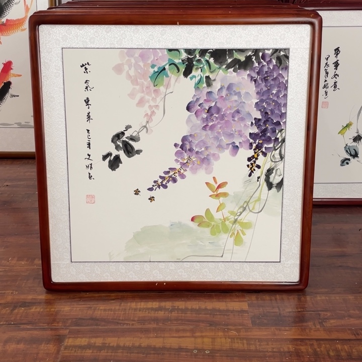 国画带框尺寸63*63厘米
