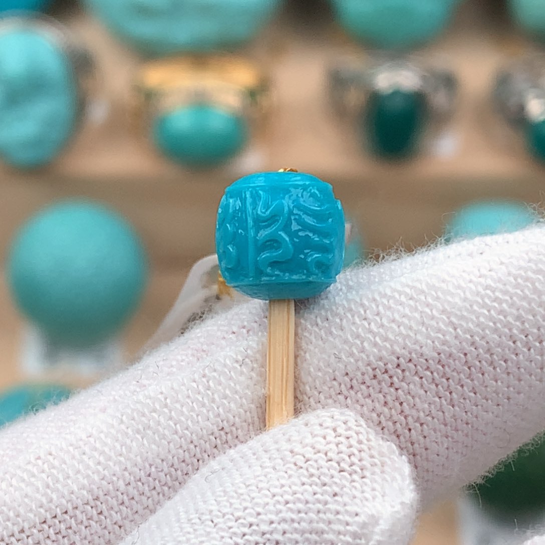 绿松石配饰未镶嵌卡8*8