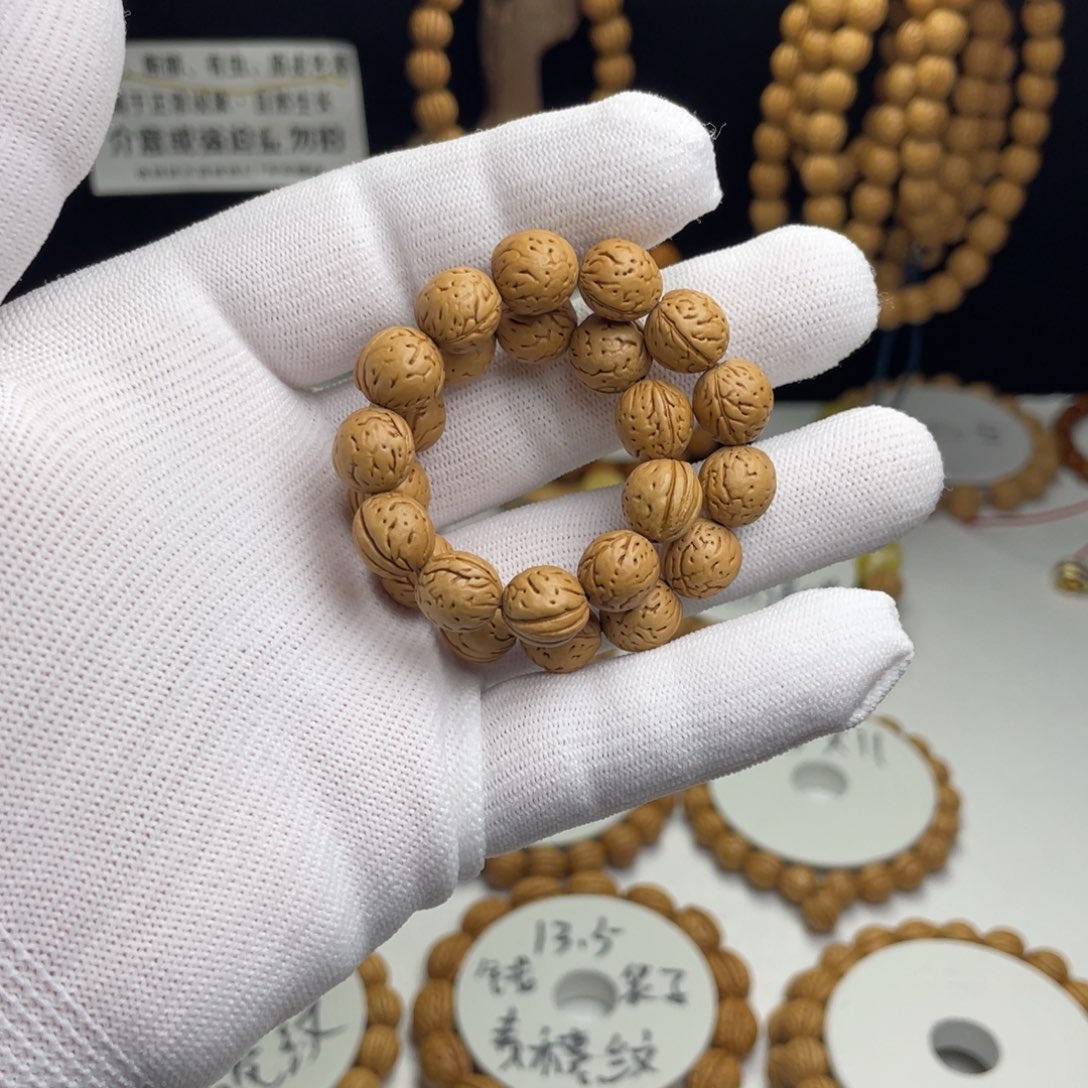 桃核手串10x10.5 野生小金豆 没打底