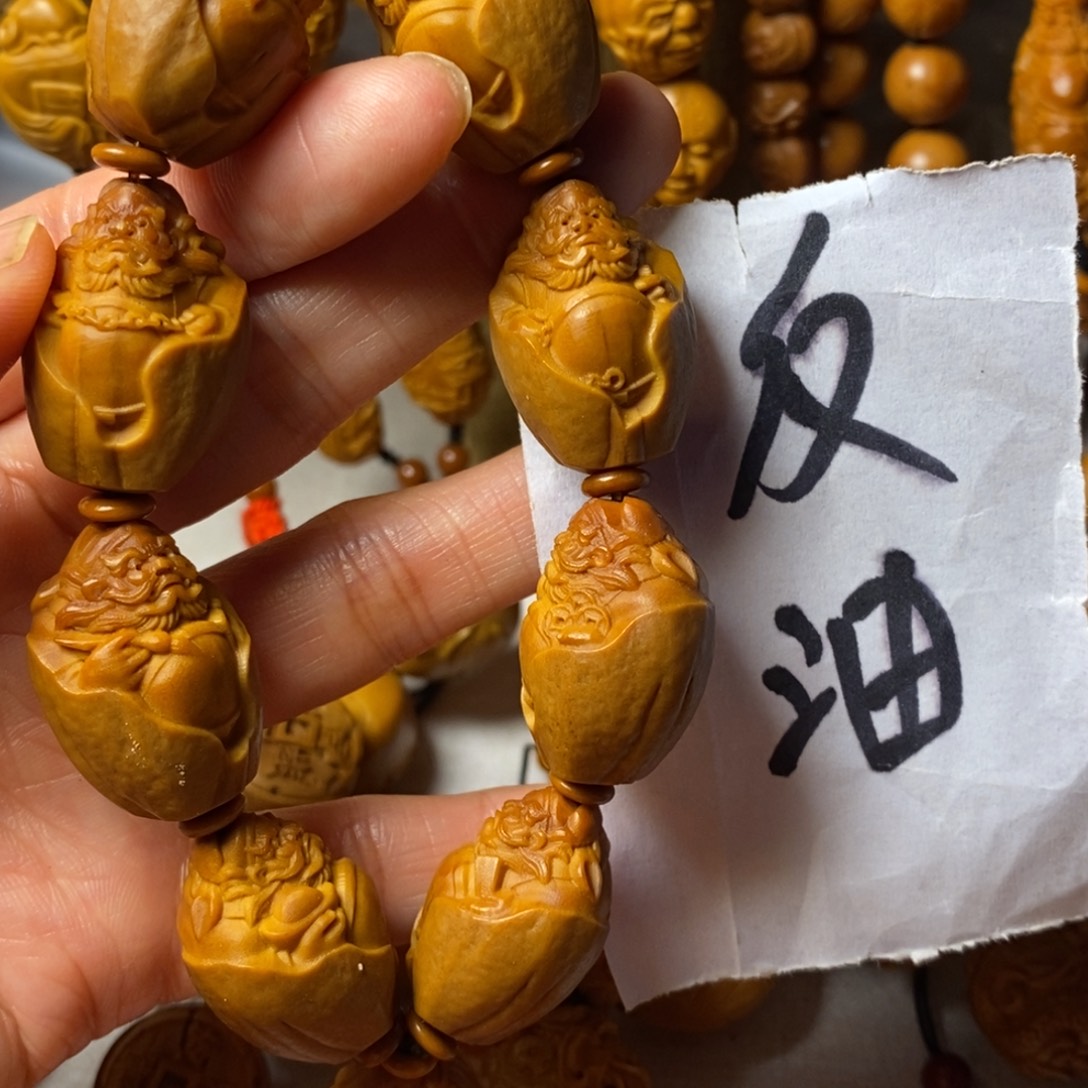 橄榄核手串/手链上色钟馗