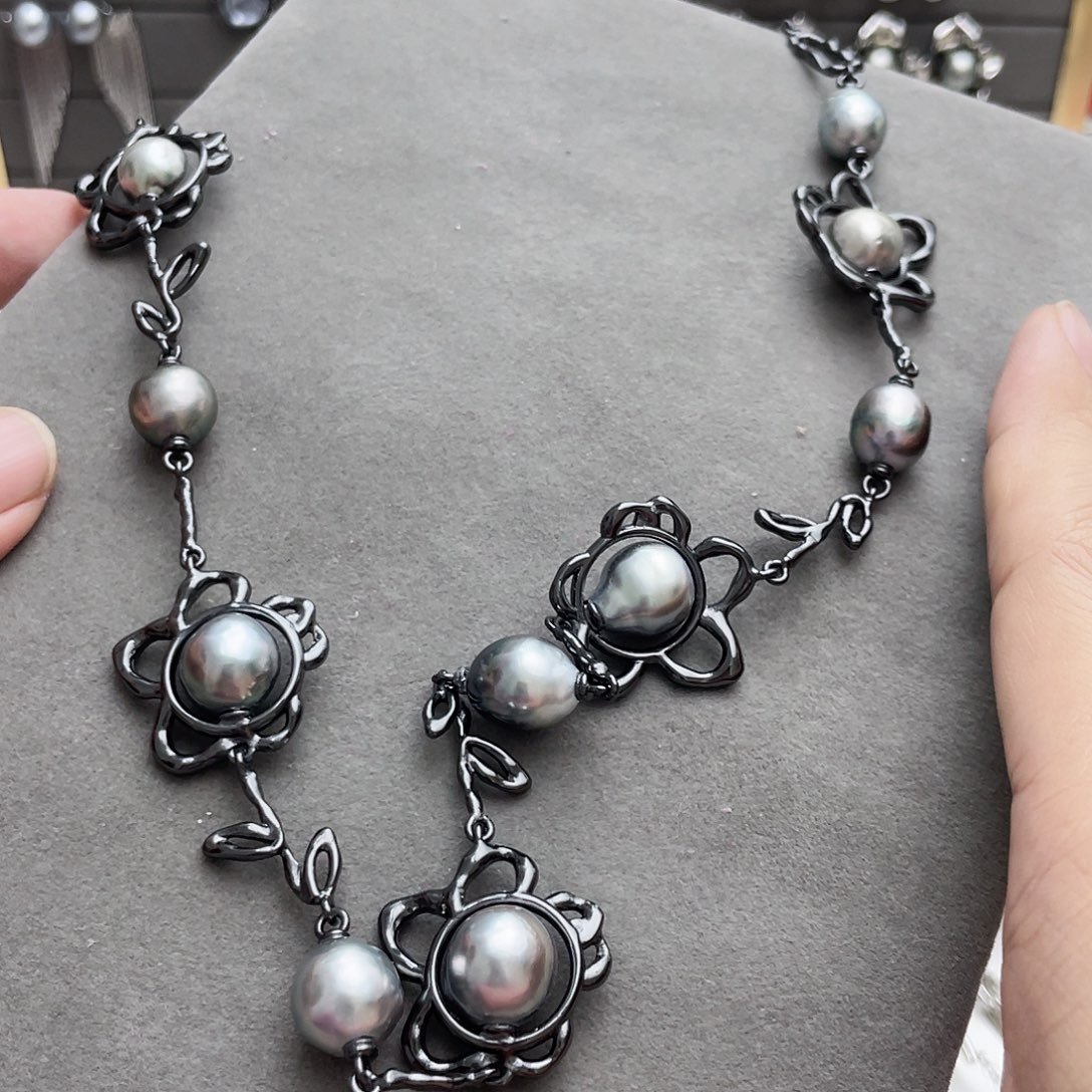 海水珍珠颈饰银S925镶嵌