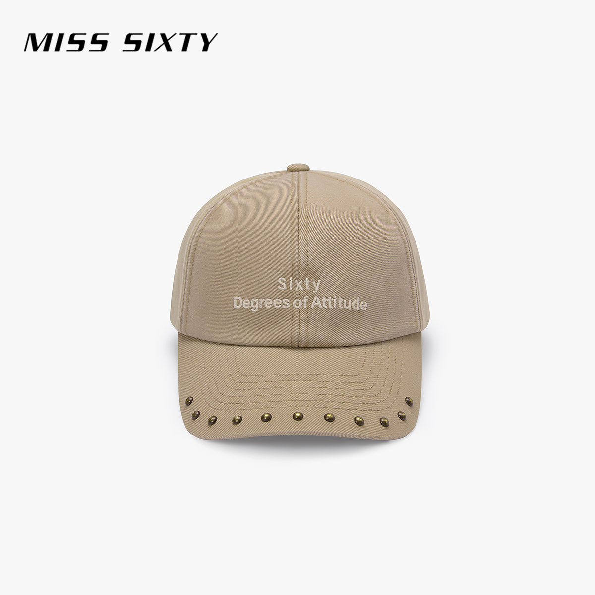 Miss Sixty2026春季新款棒球帽女多撞钉字母刺绣百搭休闲风鸭舌帽