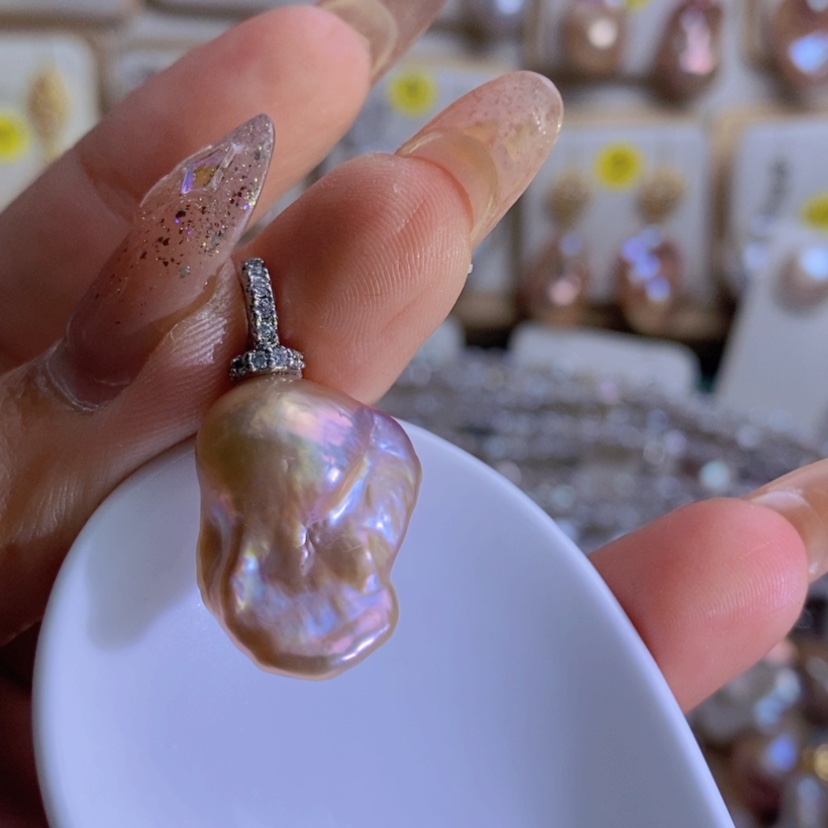 【闪购商品】淡水珍珠天然淡水珍珠（微瑕）合金