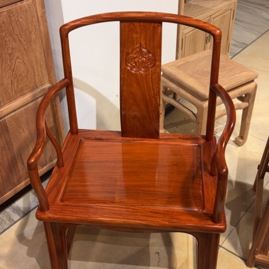 紫檀木类家具宝*缅花南宫椅