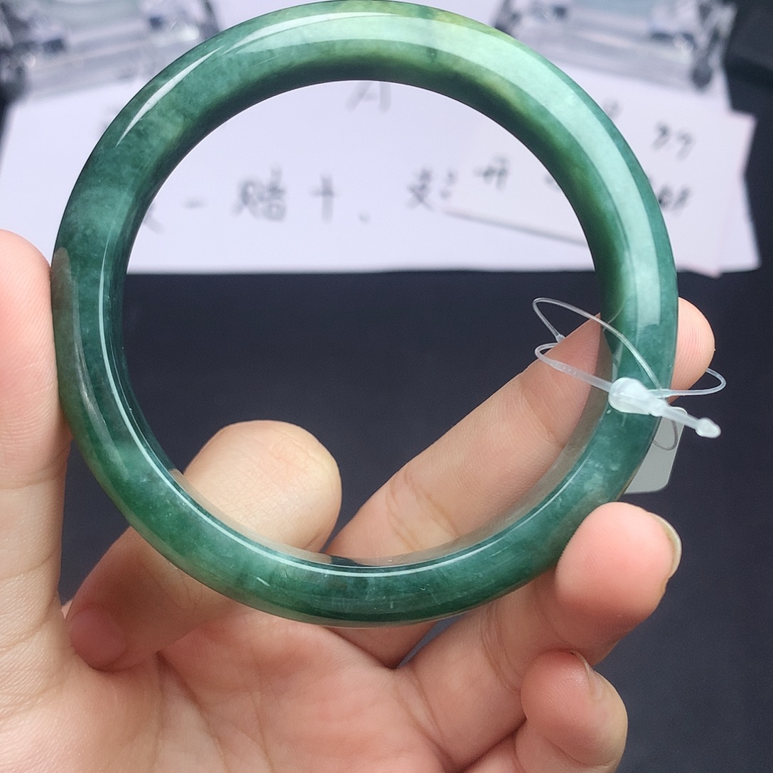 翡翠未镶嵌手镯54-56