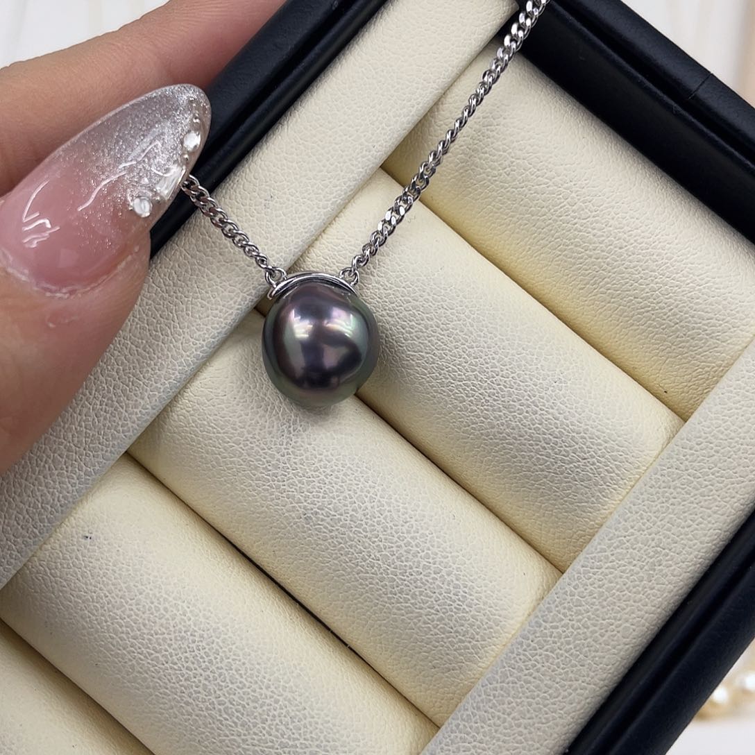 银S925镶嵌海水珍珠颈饰