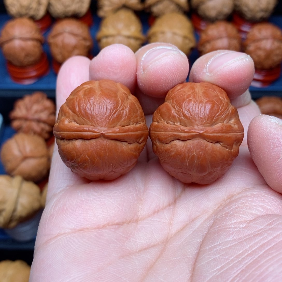把件文玩核桃手捻野生精品龟甲纹