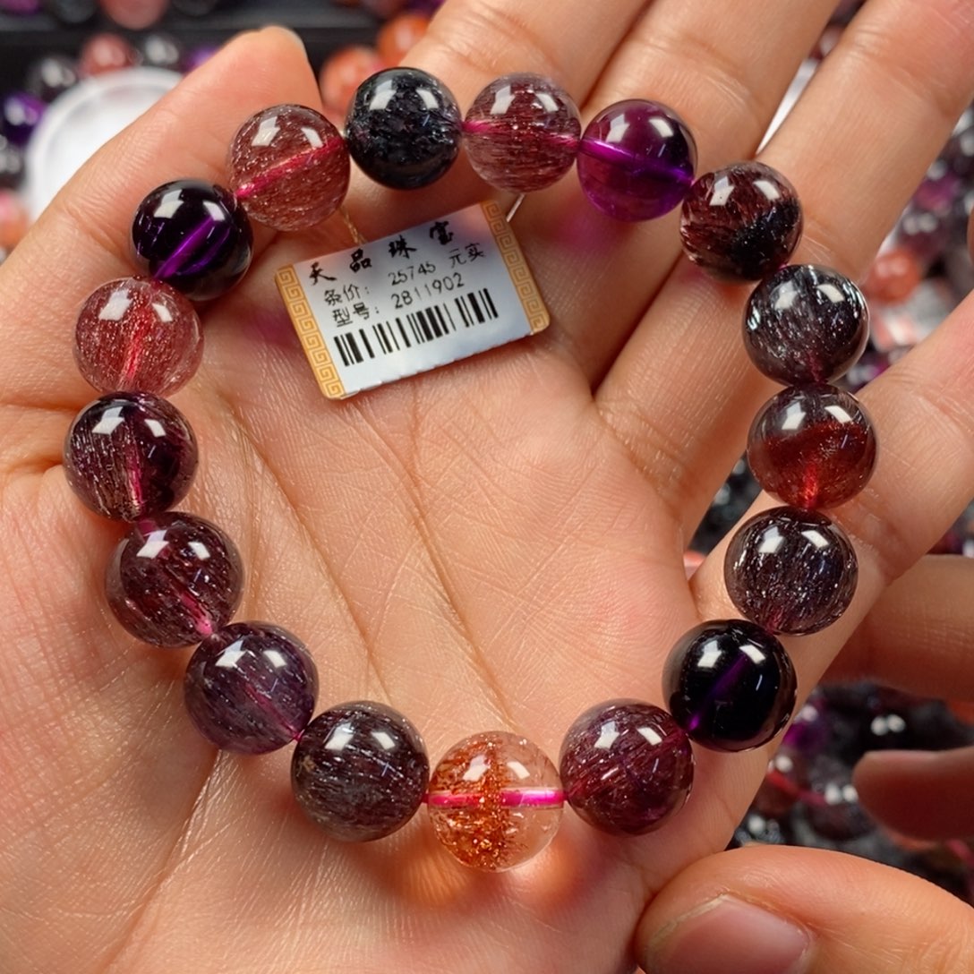 水晶手链未镶嵌做**己黑加仑超七2811902