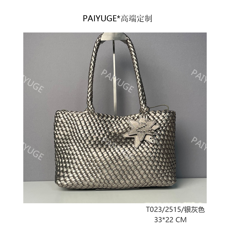 T023/2515/银灰色 高端定制时尚女士手提包单肩包斜挎包2515