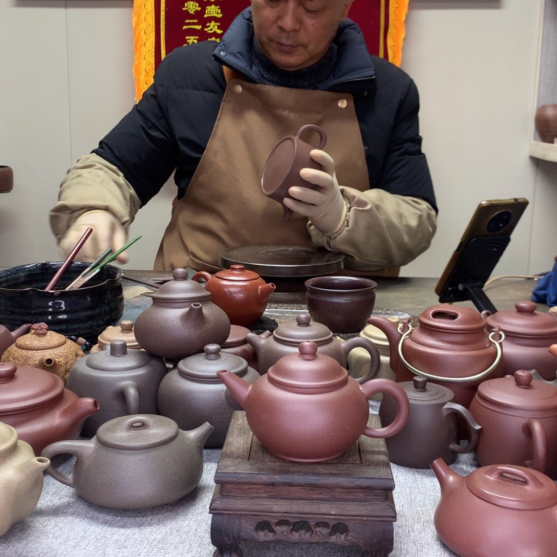 紫泥茶壶水平140C左右半手工制作