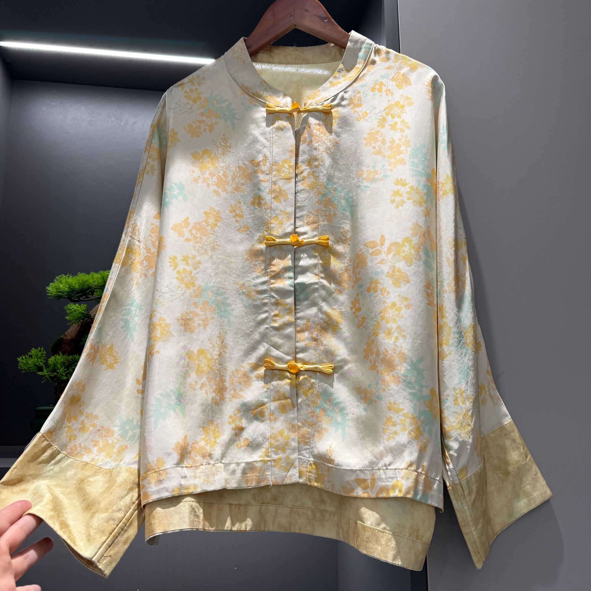 中式开衫复古盘扣兰花传统改良气质春季女装宽松上衣2686