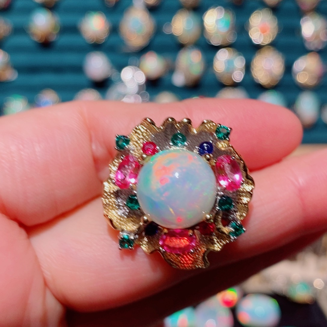 欧泊欧泊戒指银S925镶嵌