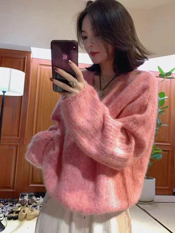 V领百搭保暖毛衣 815201