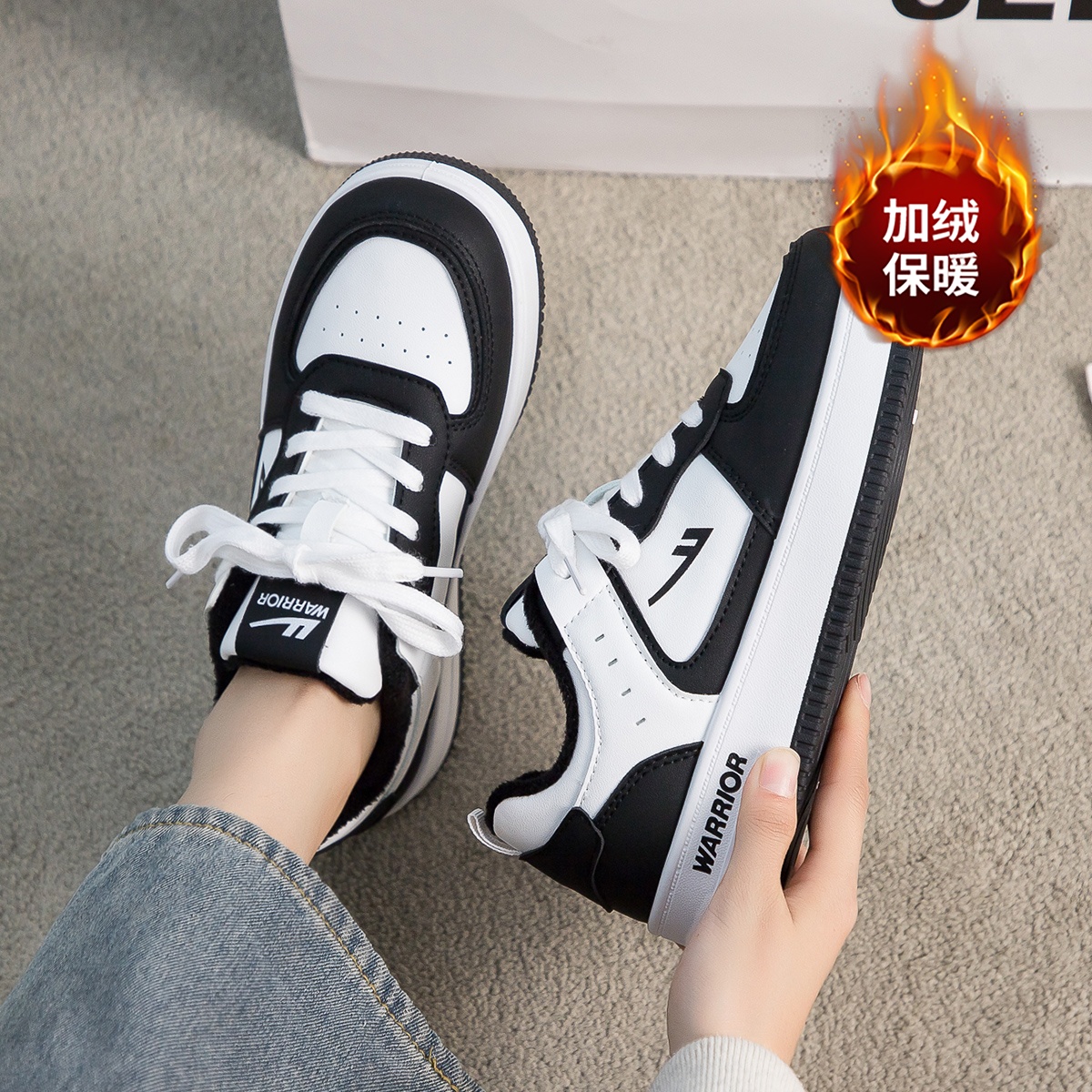 回力情侣加绒板鞋2025秋冬爆款厚底男女同款二棉鞋运动休闲鞋子男