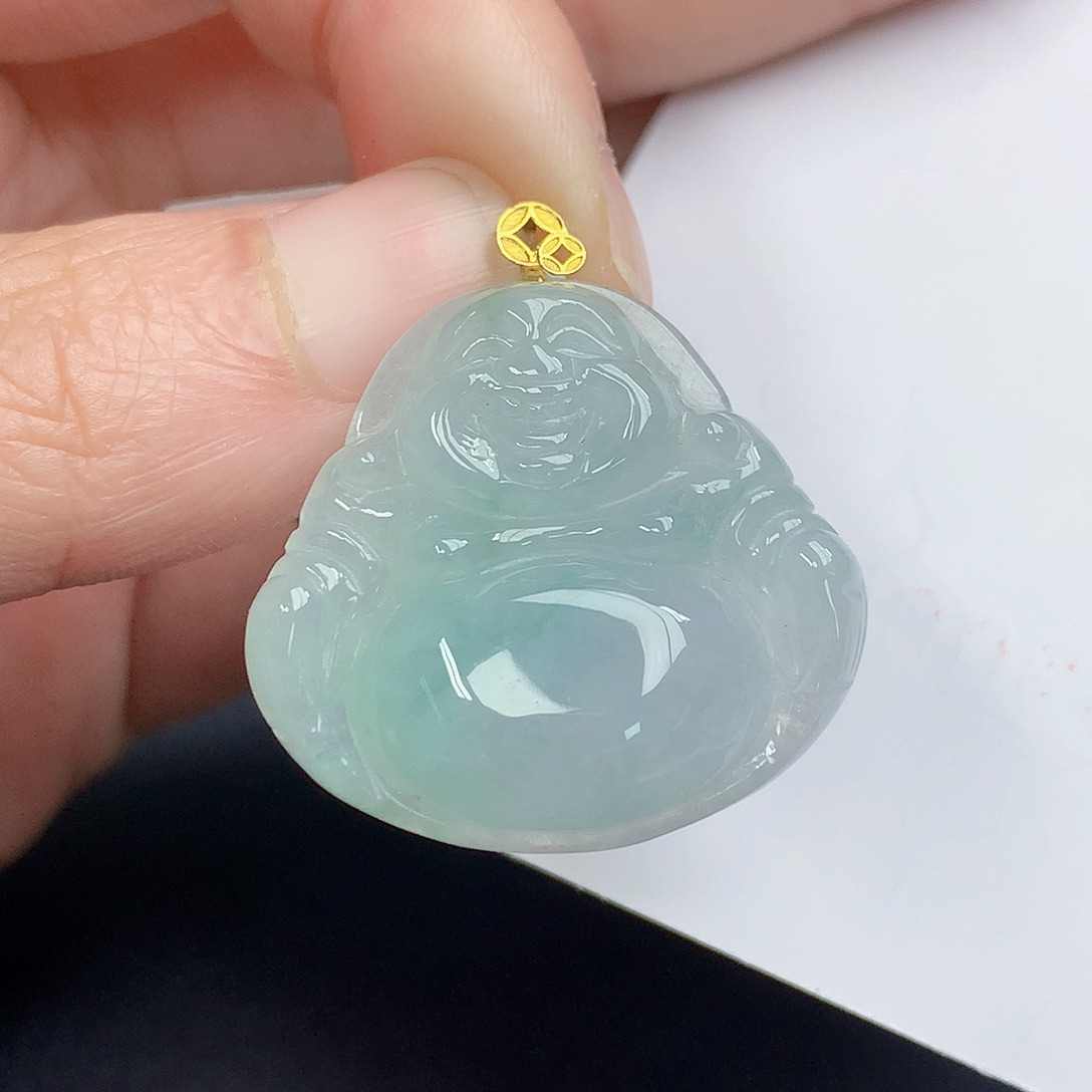 颈饰18K金镶嵌翡翠妮*