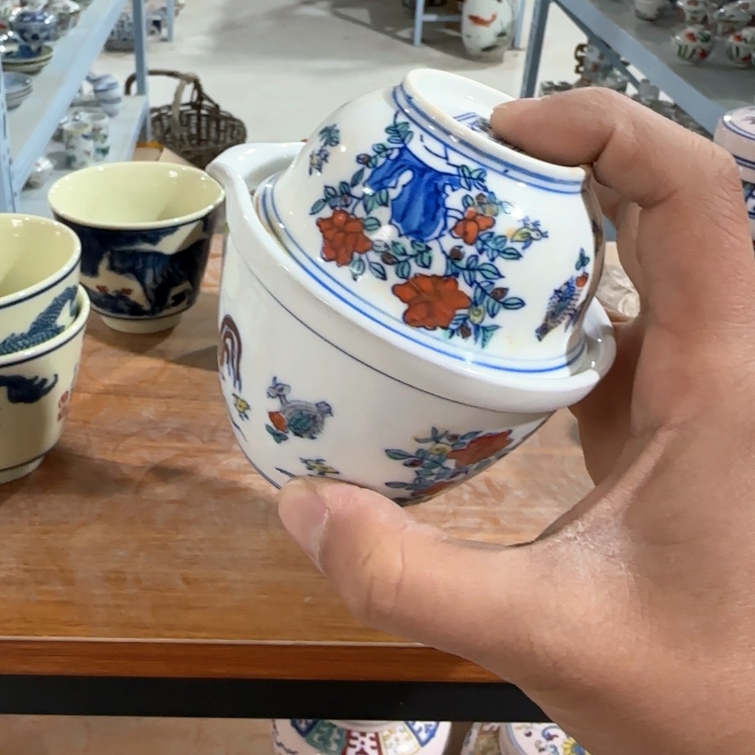 瓷片摆件手绘瓷器全部处理