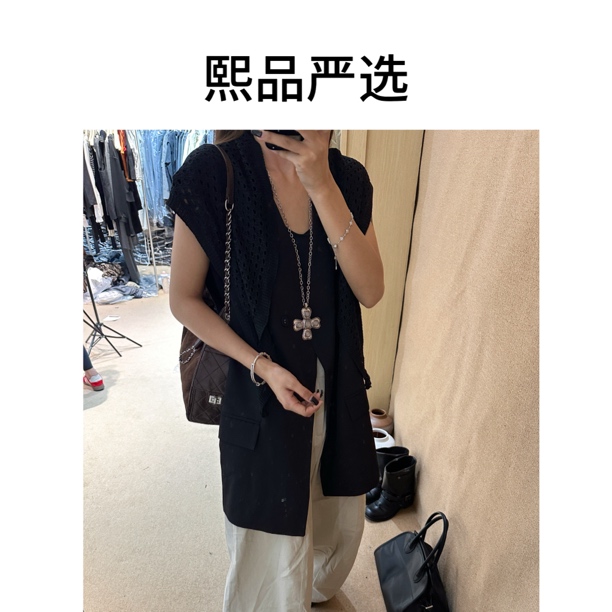 熙品严选早秋新款韩系时尚宽松西服马甲披肩#9613休闲