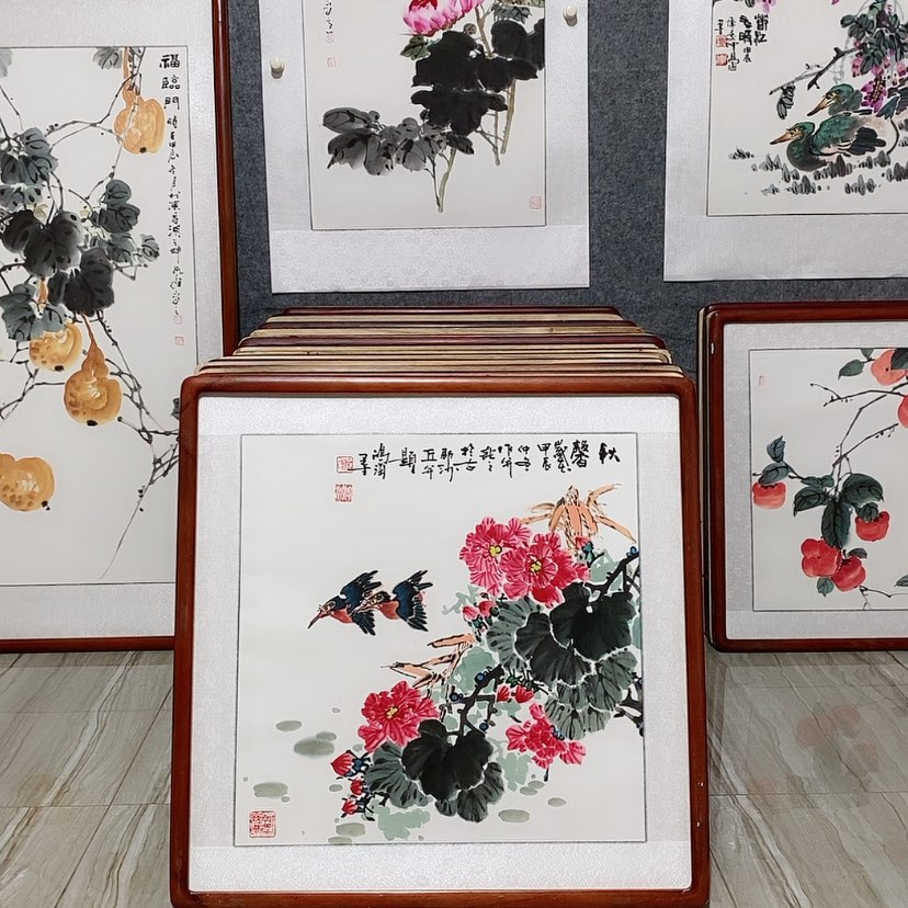 【闪购商品】国画书画作品带框65×65厘米