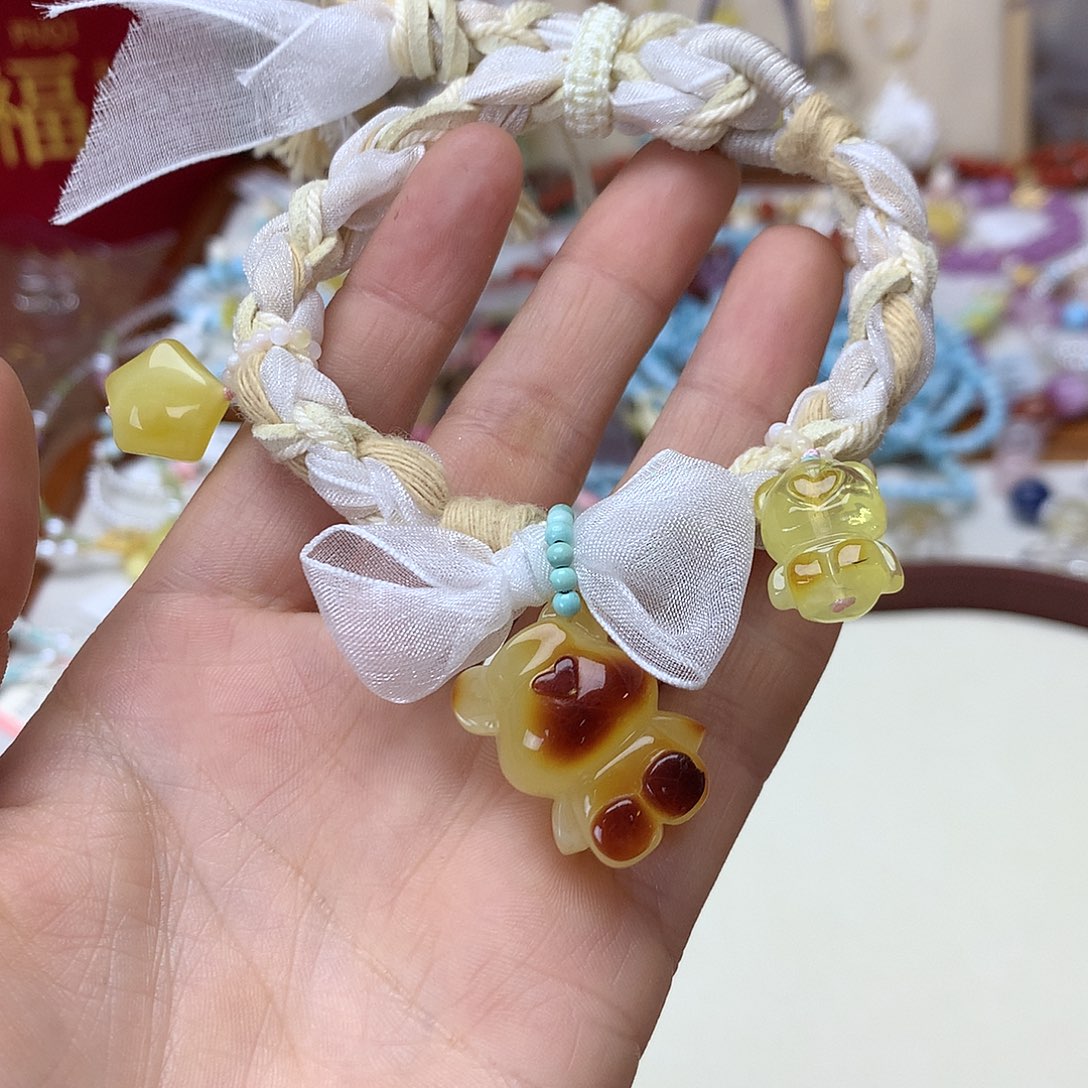 琥珀颈饰未镶嵌手链