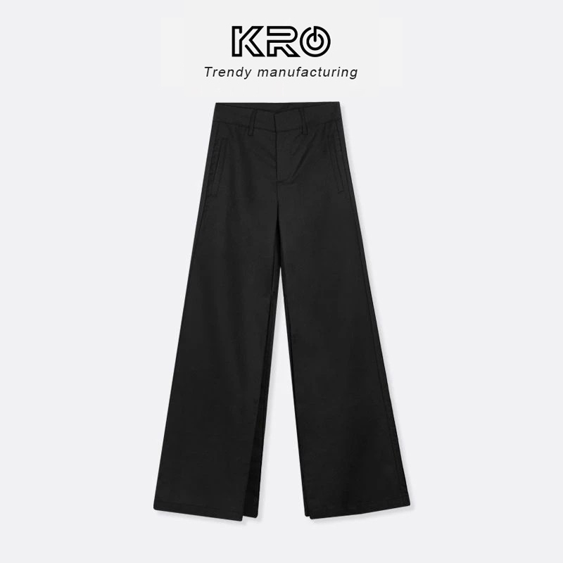 【随性系列】KRO新款高腰直筒休闲西装裤女宽松垂感显瘦长裤子