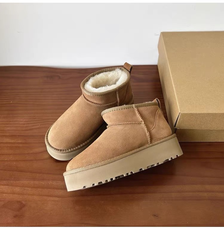 【厚底mini迷你】羊皮毛一体2025年冬季时尚百搭厚底周冬雨款雪地靴