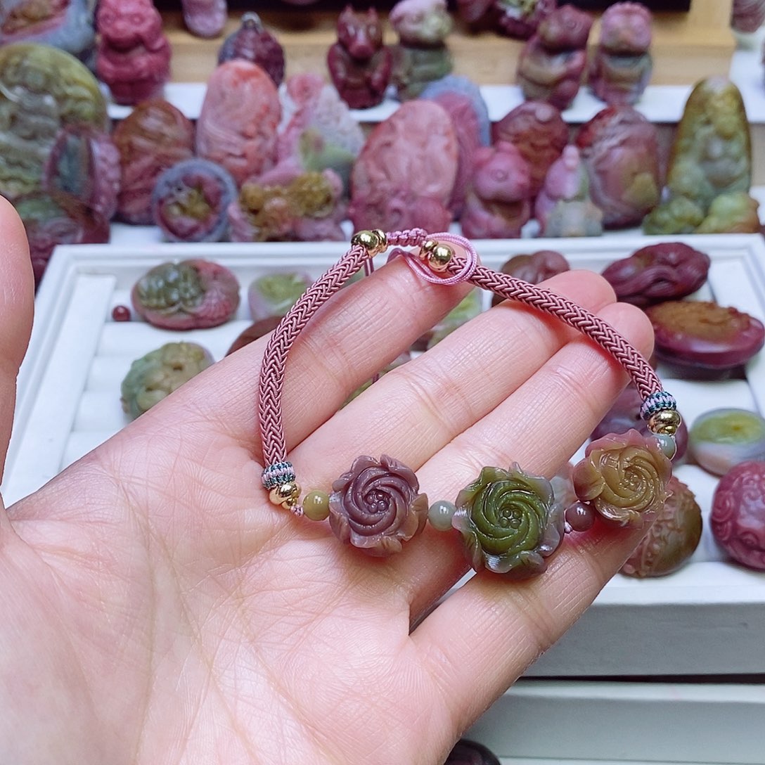 玛瑙/玉髓盐源玛瑙手链未镶嵌