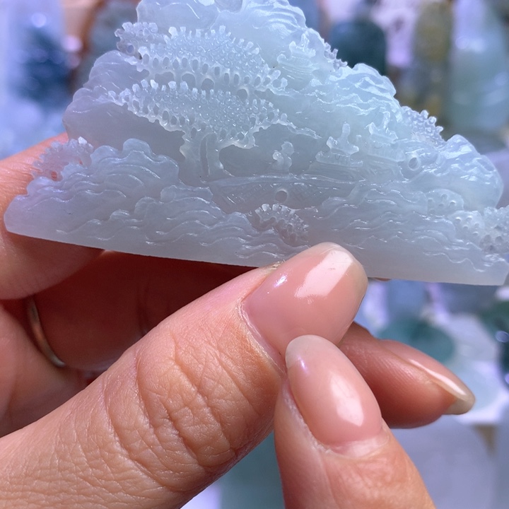 未镶嵌定制翡翠山水