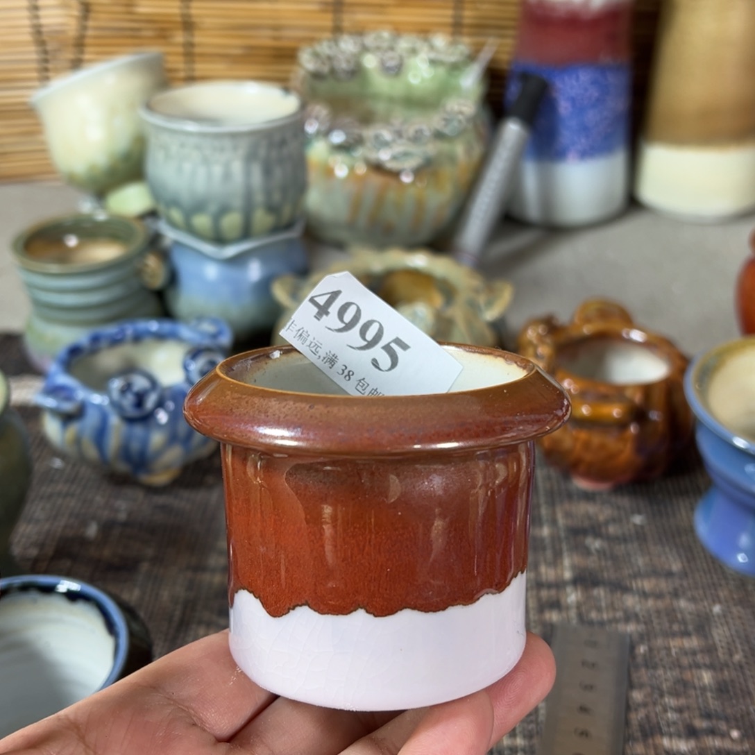 红陶景德镇手工花盆