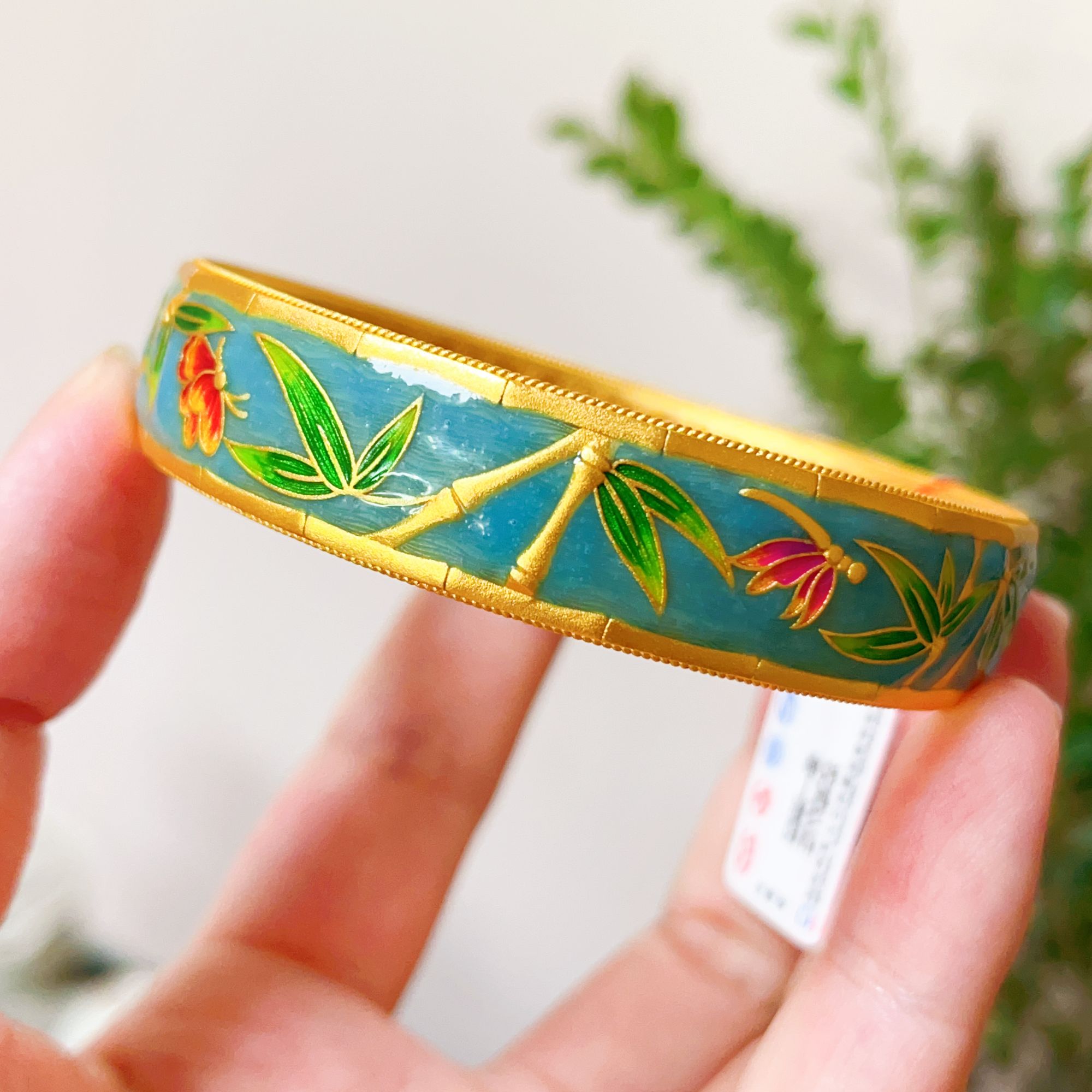 足银珐琅手镯 节节高升女款镯子