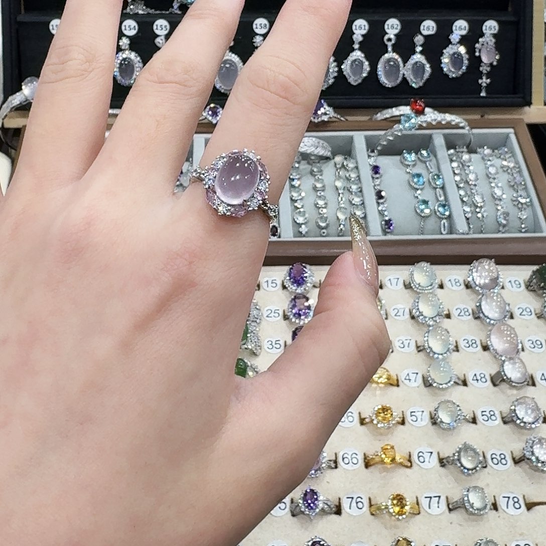 y***g萤石戒指银S925镶嵌