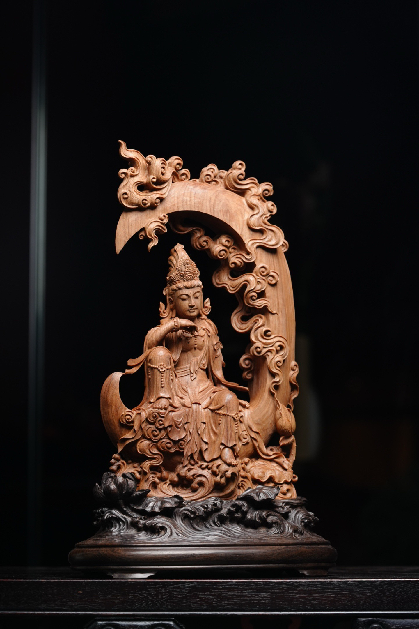 印度老山檀香纯手工水月观音