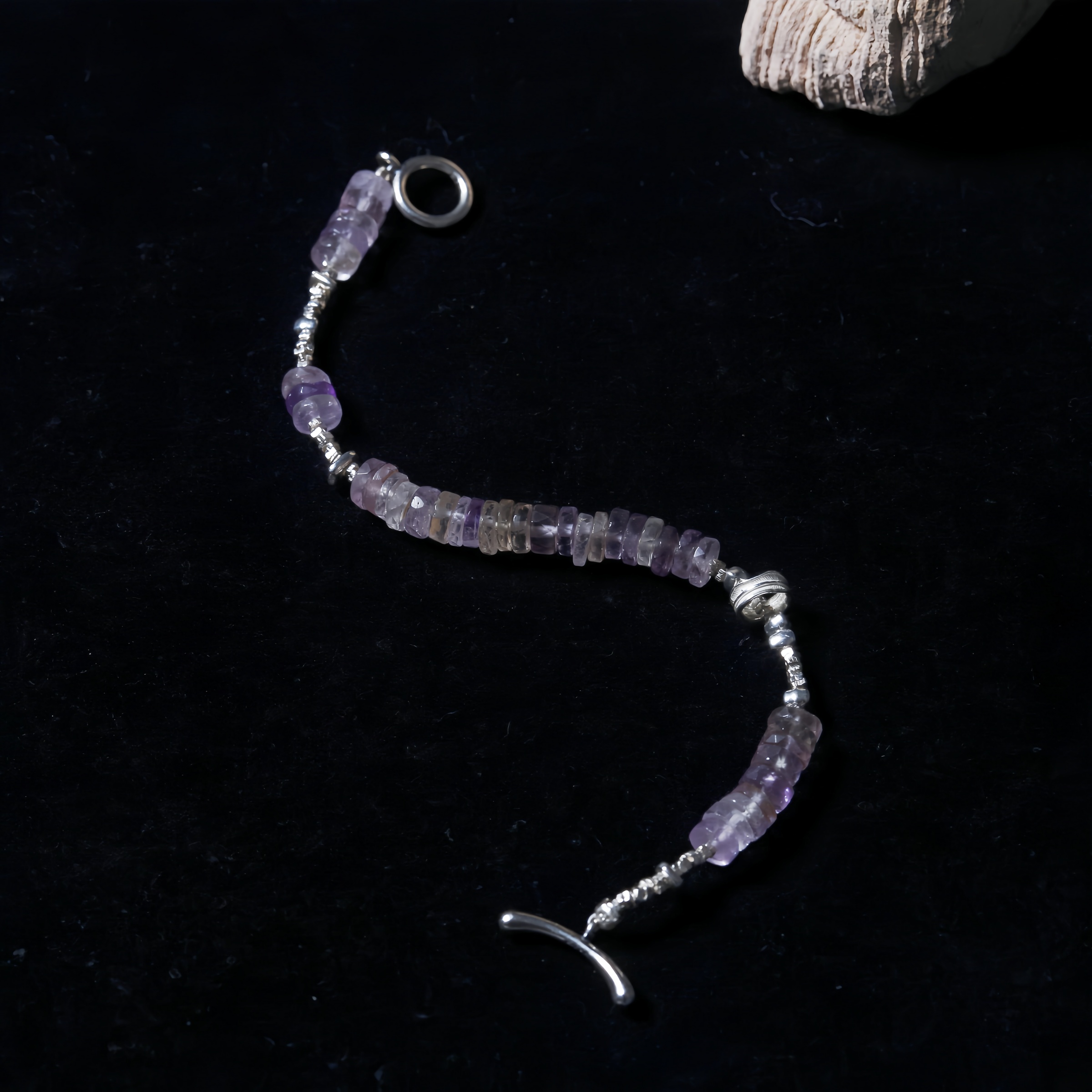 【钞能力】紫黄晶简约大气水晶手串（多样性发货）