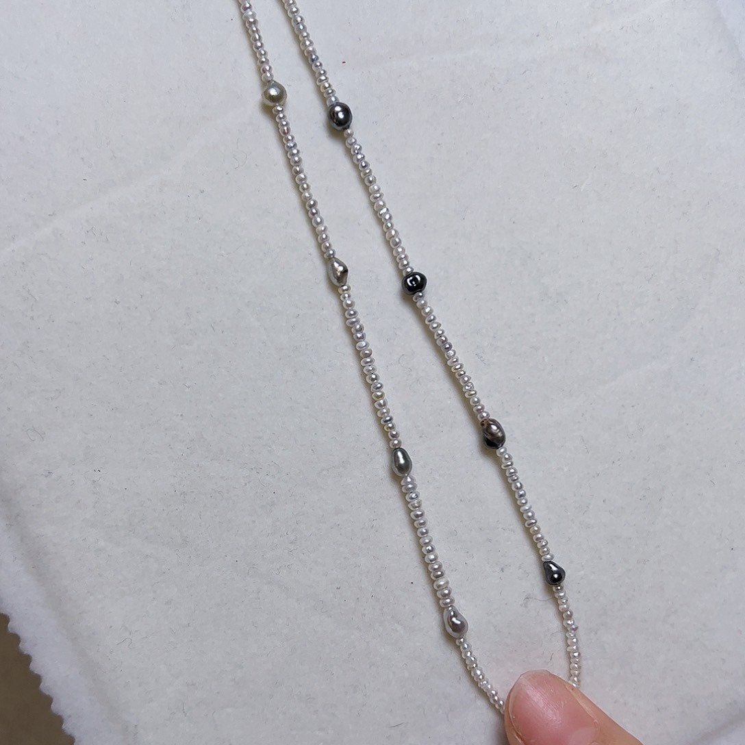 海水珍珠18K金镶嵌颈饰不*ლ