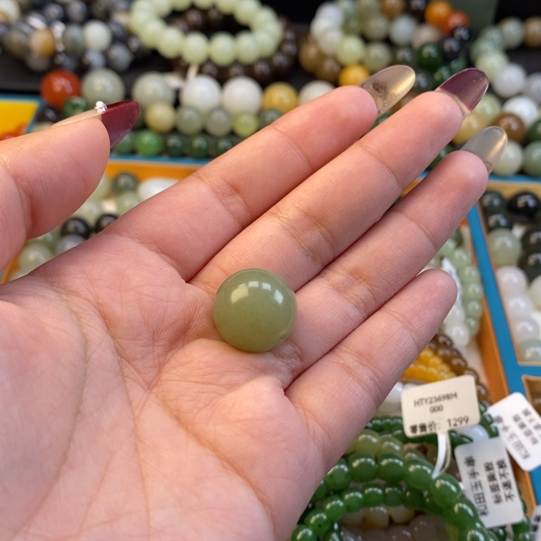 和田玉福利青黄口单珠未镶嵌z 16