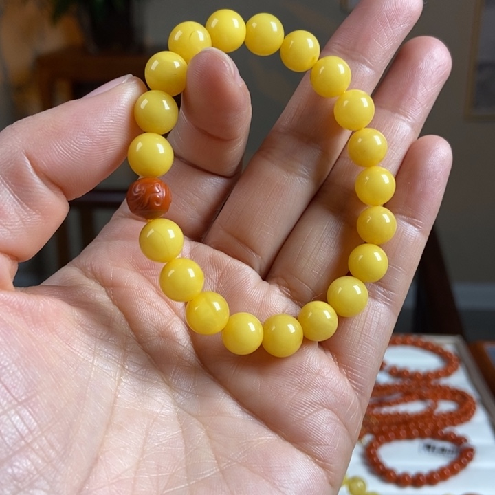 琥珀手链未镶嵌蜜蜡手串9