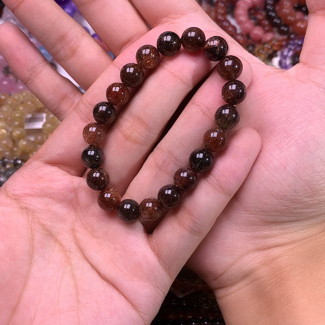 水晶手链未镶嵌乐***高品质黑金超9