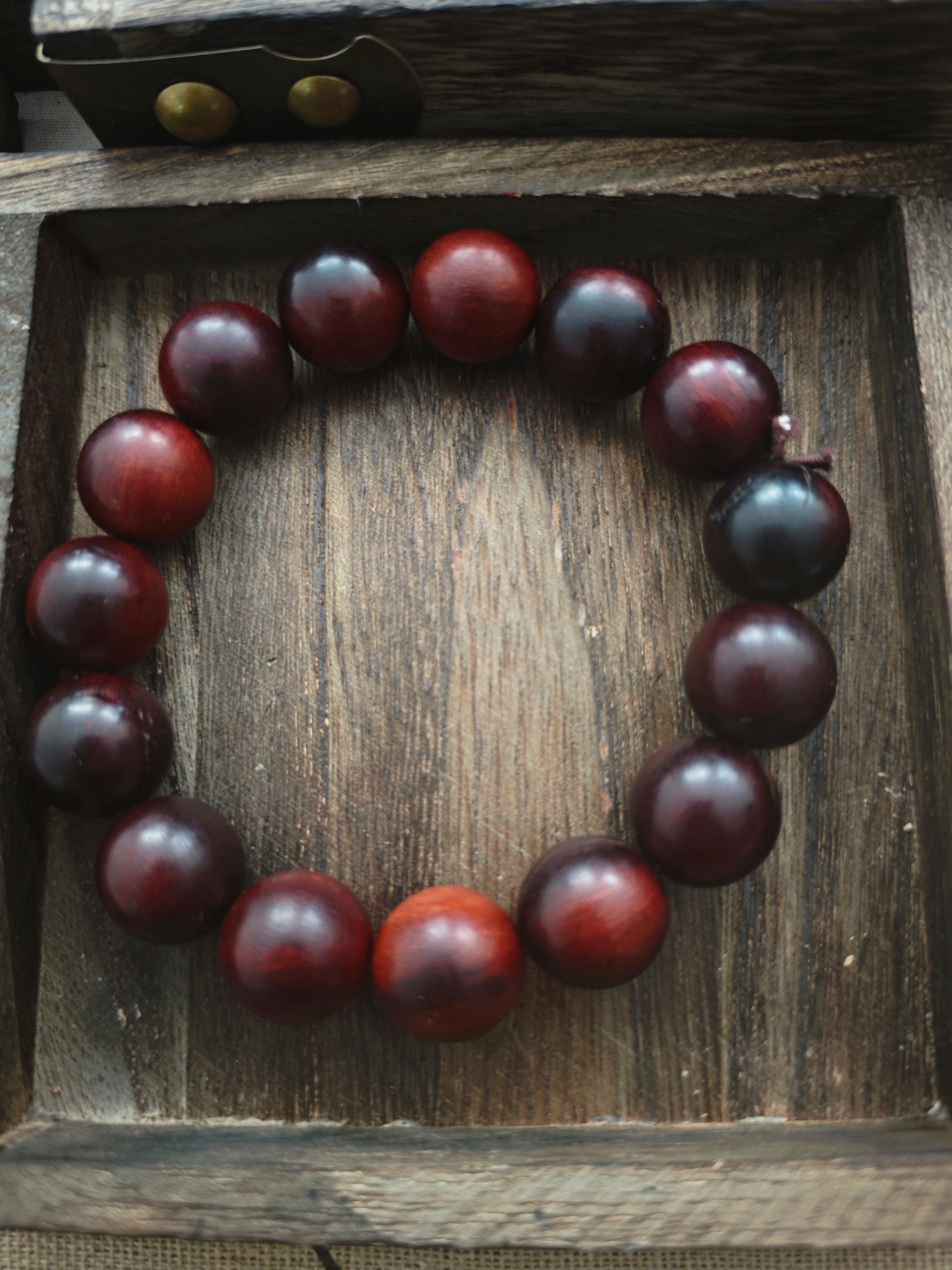 雷击枣木手串血料玉化料相结合款1.2  1.5需备注尺寸