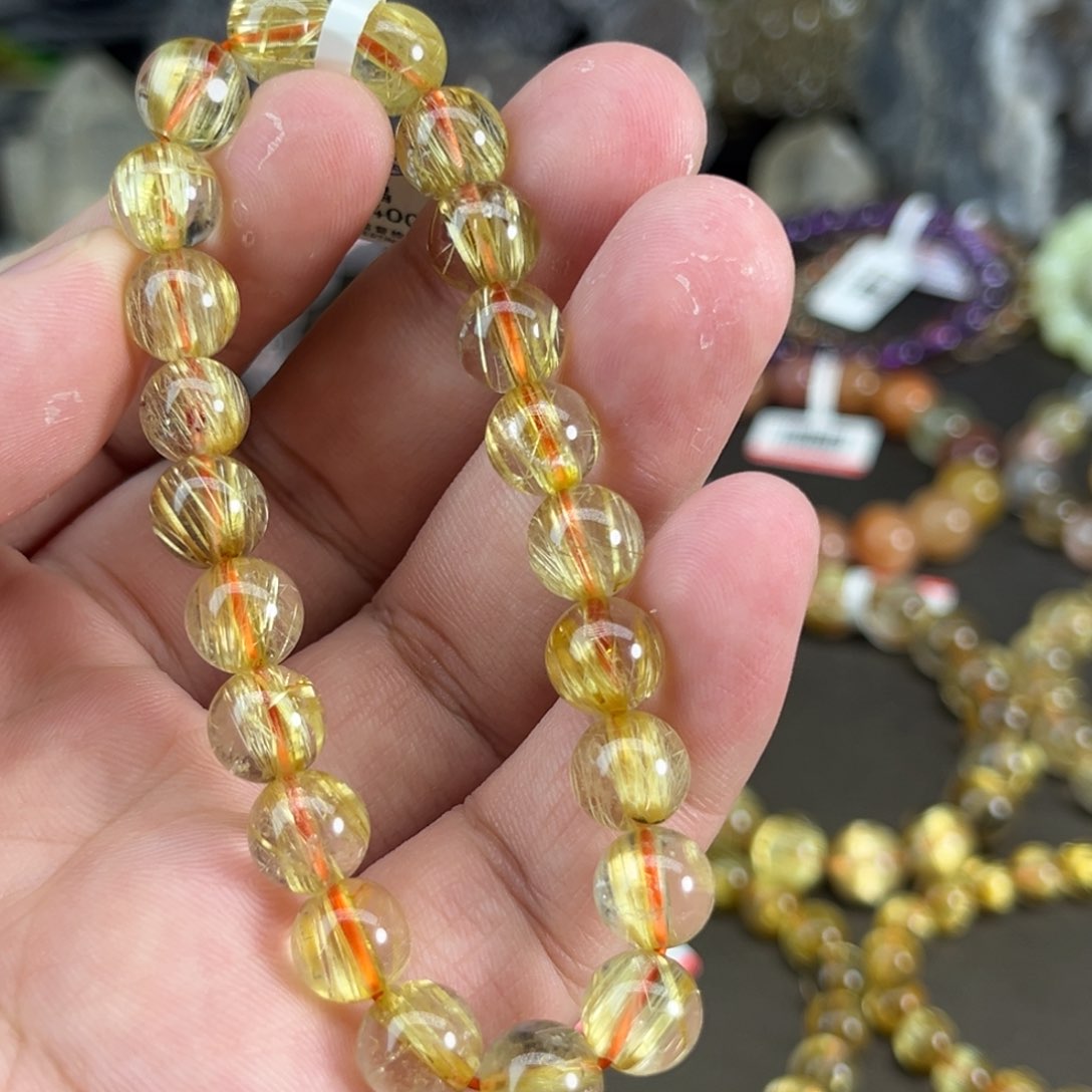 水晶手串未镶嵌钛晶