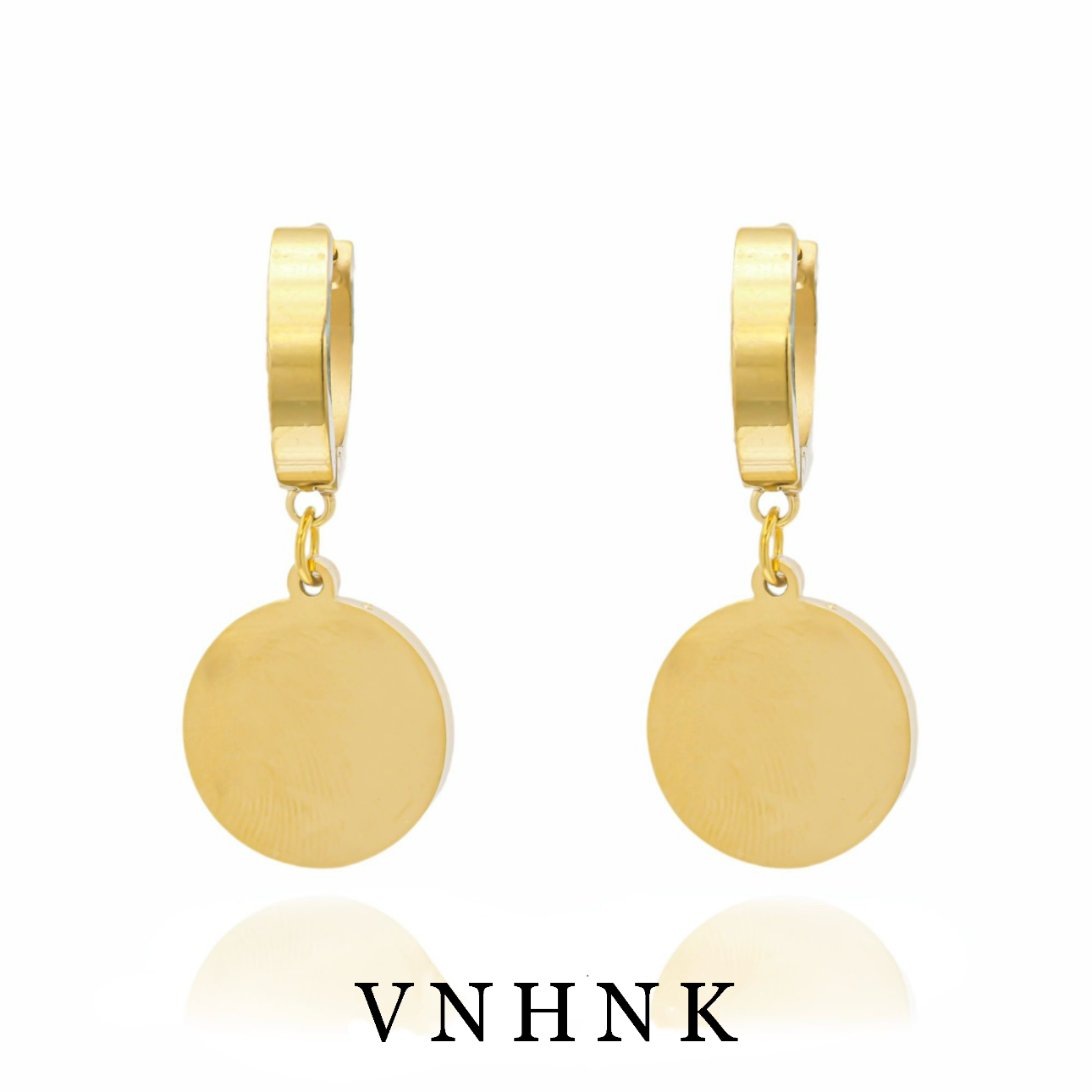 钛钢耳饰 美可儿   T1160   金色小众百搭耳环