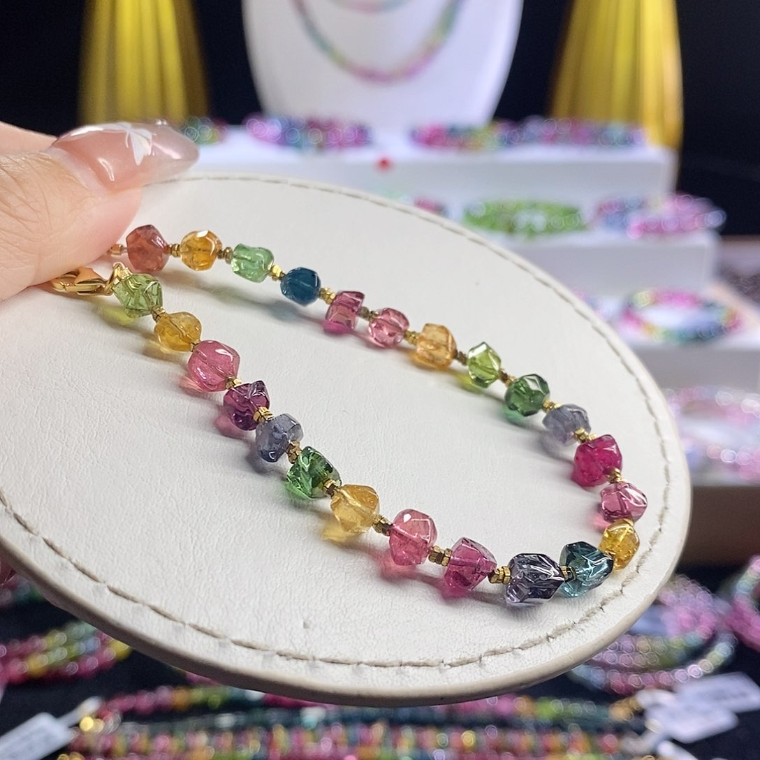 未镶嵌手链碧玺原石